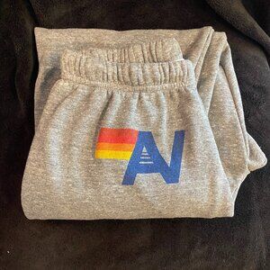 Aviator Nation Logo Sweatpants - Heather Grey